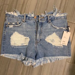 Forever 21 denim cut off high waisted shorts